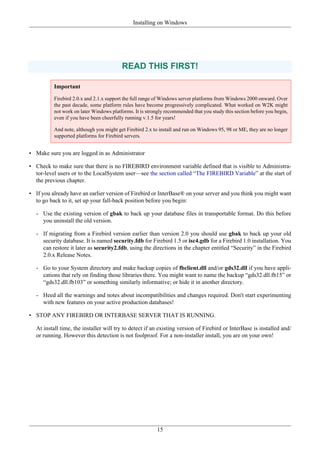 Firebird v2.1.4.installation guide | PDF