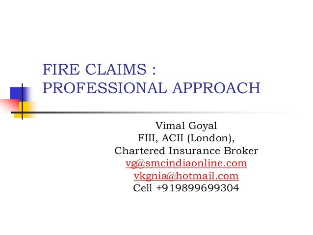 Fire Insurance claims