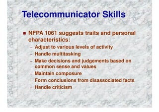 FIRE DEPARTMENT COMMUNICATIONS