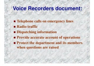 FIRE DEPARTMENT COMMUNICATIONS