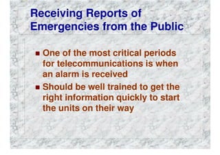 FIRE DEPARTMENT COMMUNICATIONS