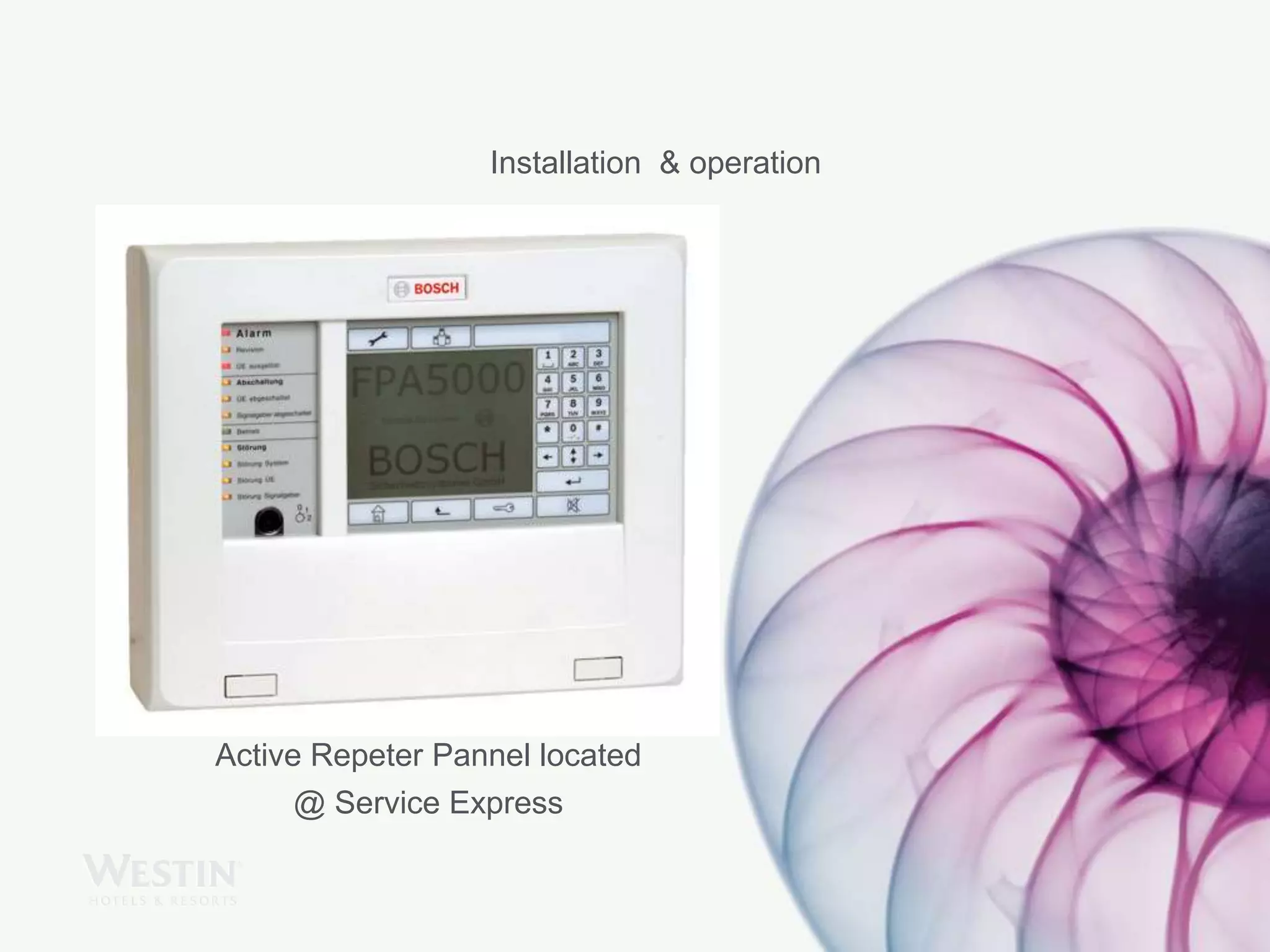 Active Repeter Pannel located
@ Service Express
Installation & operation
 