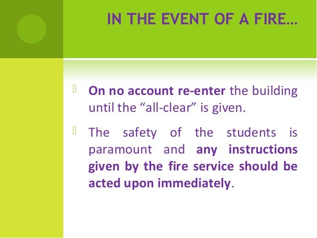 School Fire Drill Procedures