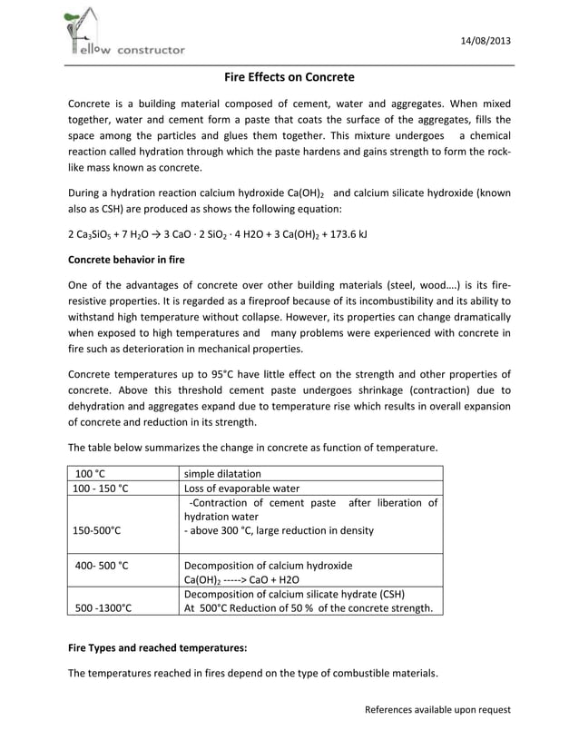 Fire effects on concrete PDF
