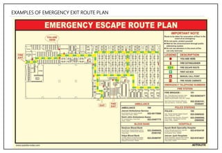 EXAMPLES OF EMERGENCY EXIT ROUTE PLAN
 