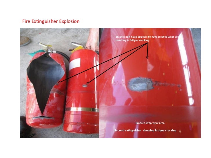 Fire extinguisher explosion