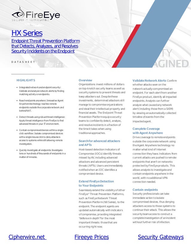 FireEye HX Series Endpoint Security