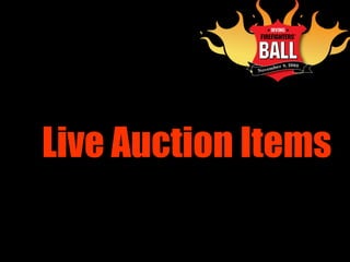 Live Auction Items 
