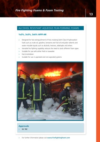 OTL: New Fire Sample Testing & Fire Fighting Foams Brochure | PDF