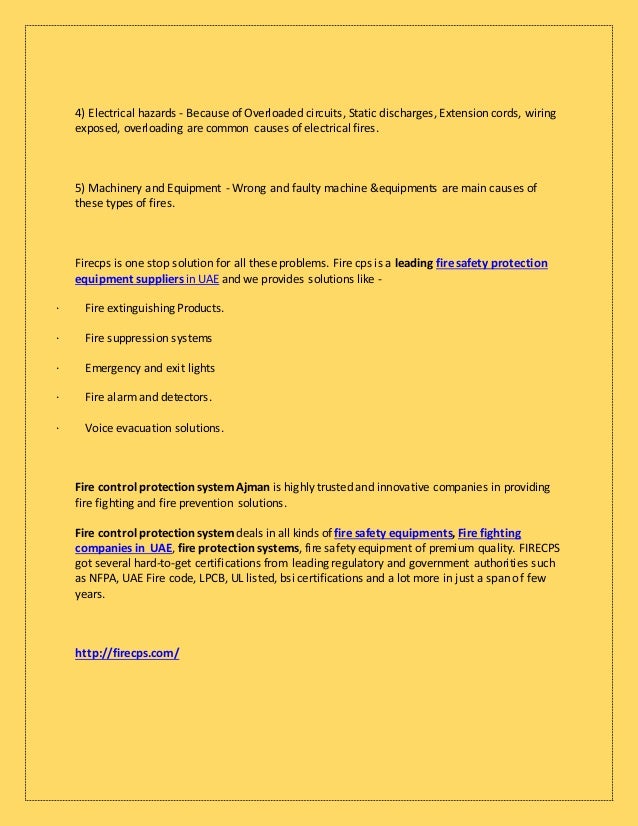 Fire fighting maintenance services uae