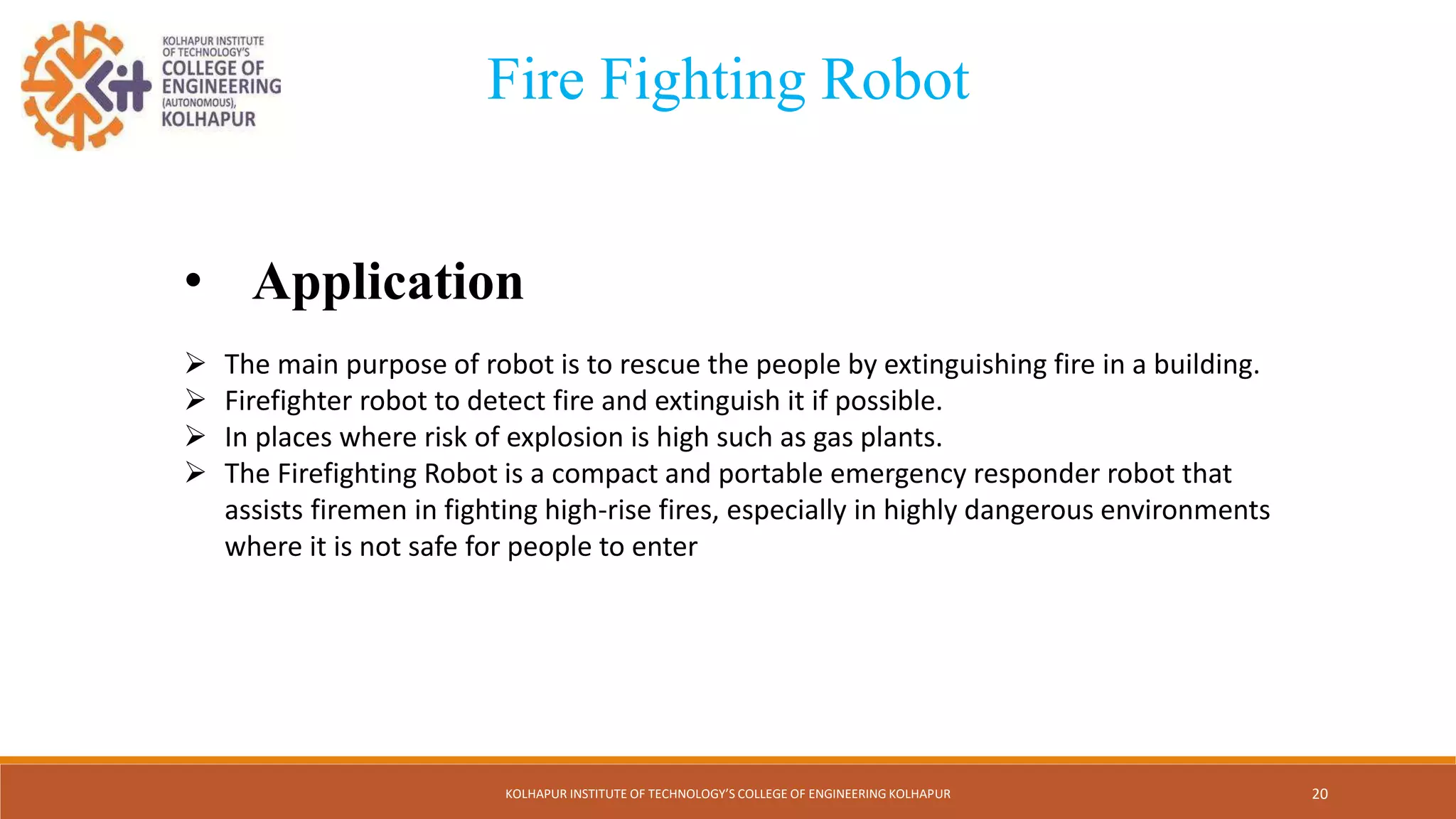 Fire Fighting Robot.pptx | Computer Peripherals | Computing