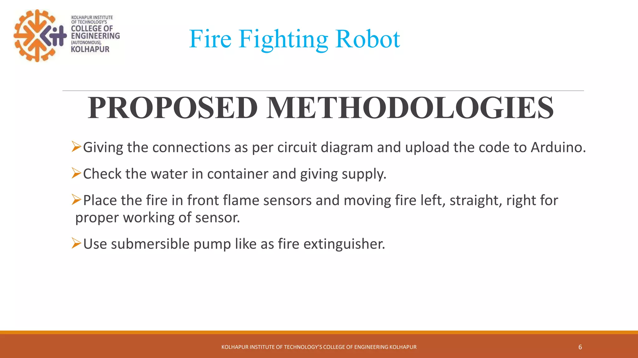 Fire Fighting Robot.pptx | Computer Peripherals | Computing