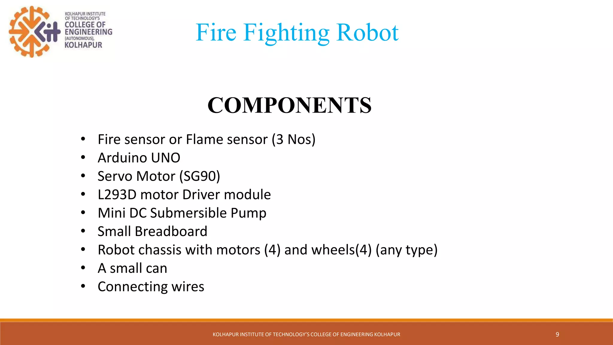 Fire Fighting Robot.pptx | Computer Peripherals | Computing