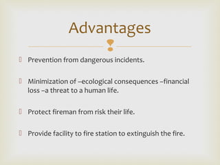 Fire fighting robot using 8051 microcontroller | PPT