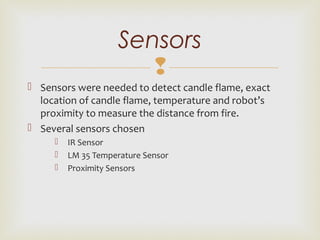 Fire fighting robot using 8051 microcontroller | PPT