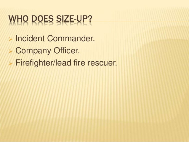 fire officer sizeup command fire officer sizeup command