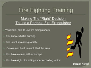 Fire fighting training | PPTX