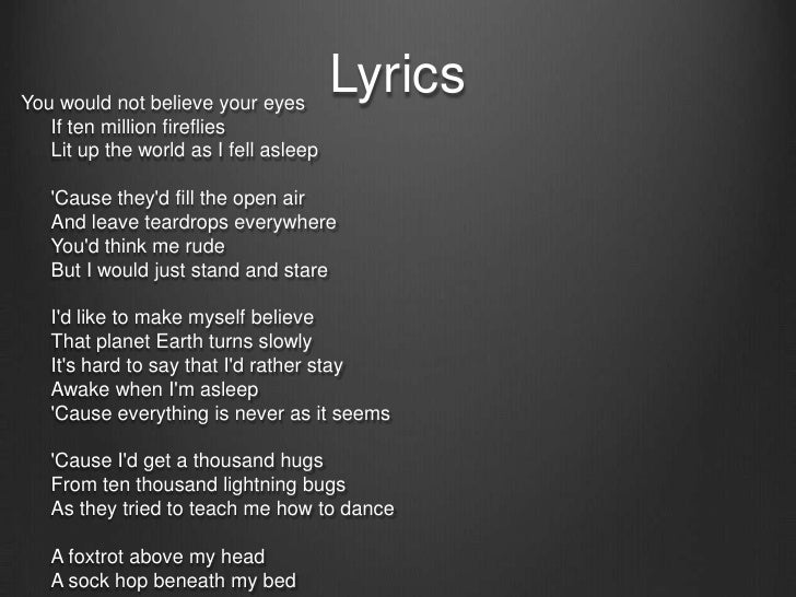fireflies english powerpoint flyer fly the song