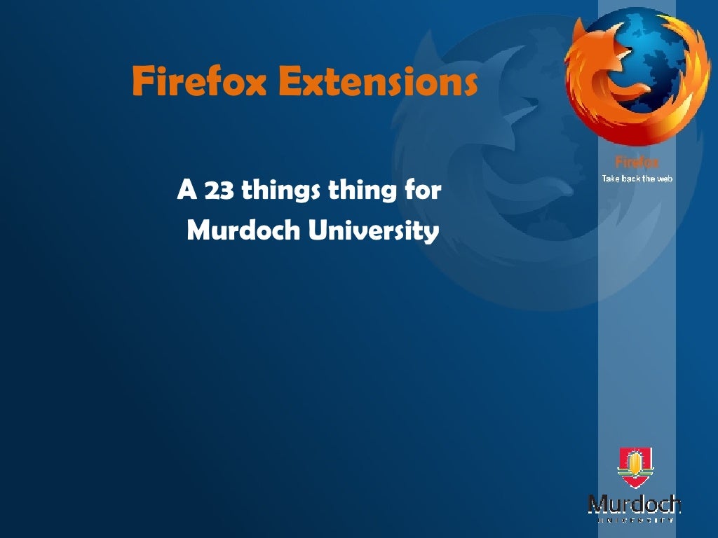 Extensions Firefox