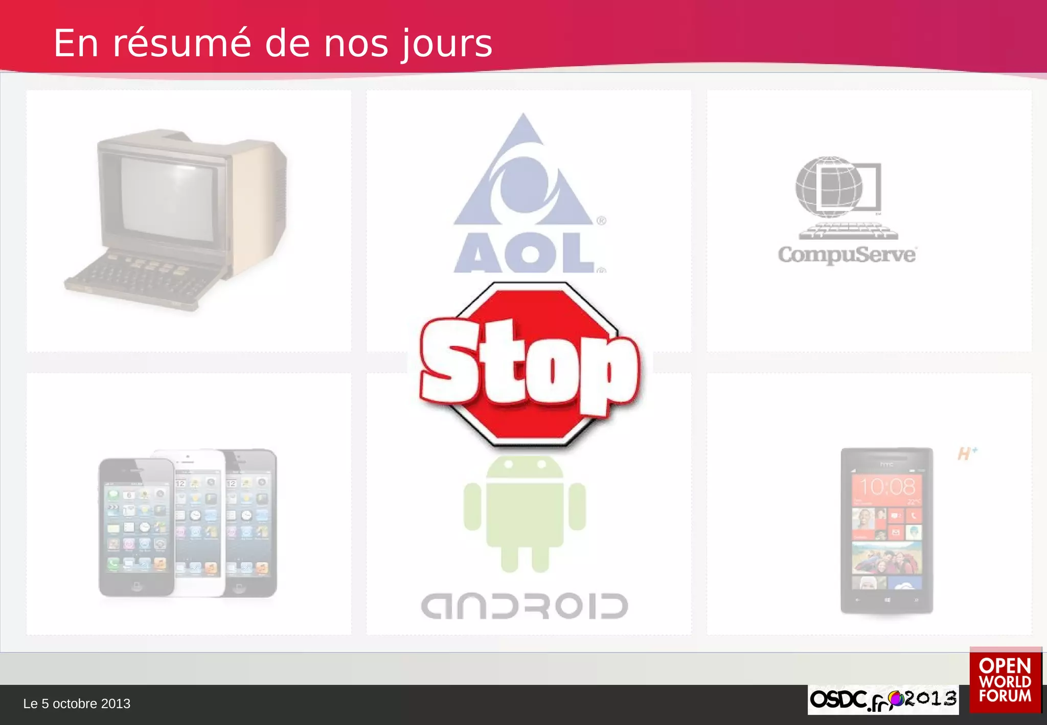 Le 5 octobre 2013
En résumé de nos jours
 