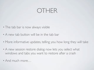 Firefox 3.1 in 3.1 minutes