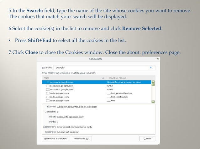 Firefox Cookies and Cache Instructions | PDF