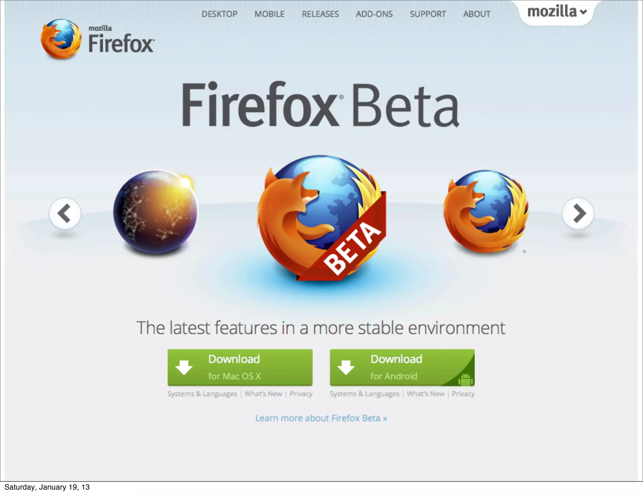 Saturday, January 19, 13
 