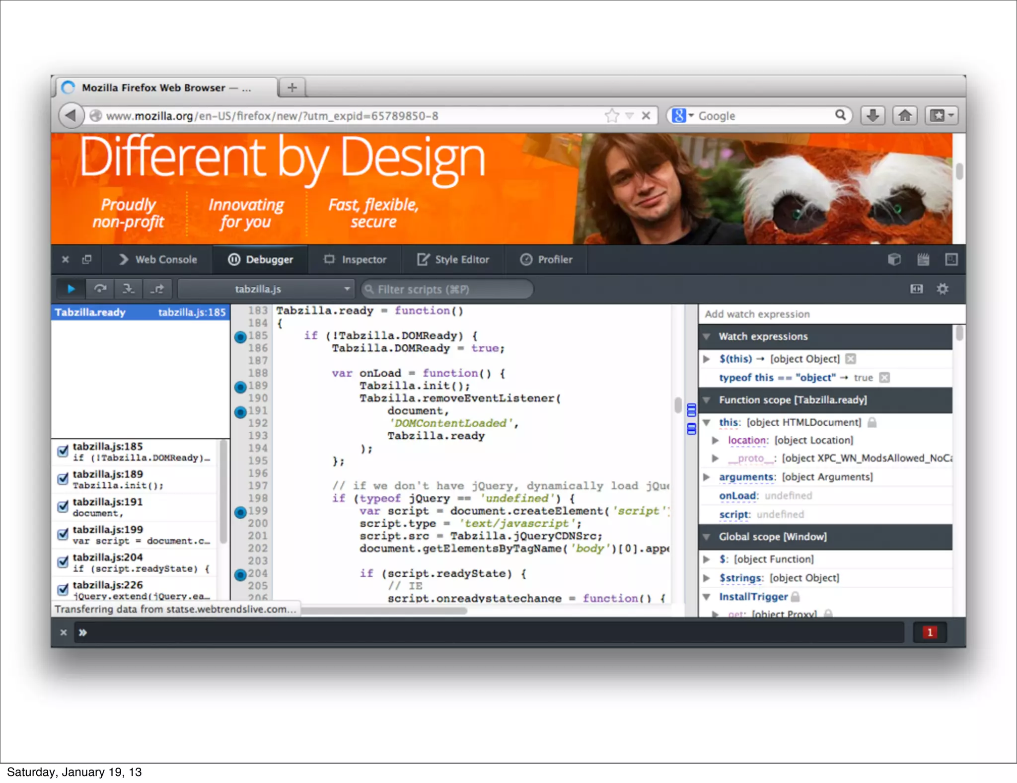 Saturday, January 19, 13
 