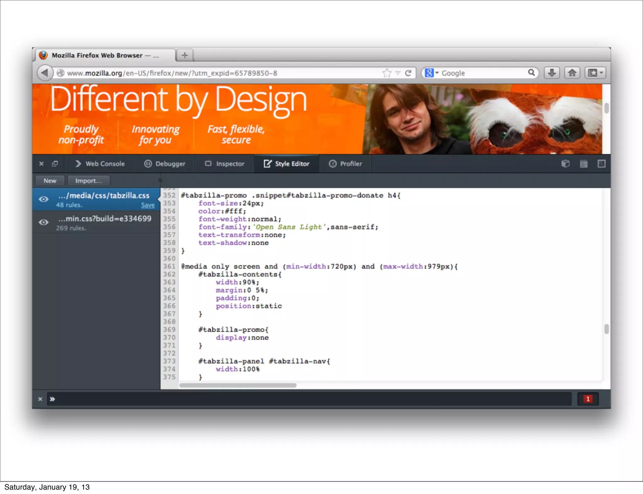 Saturday, January 19, 13
 