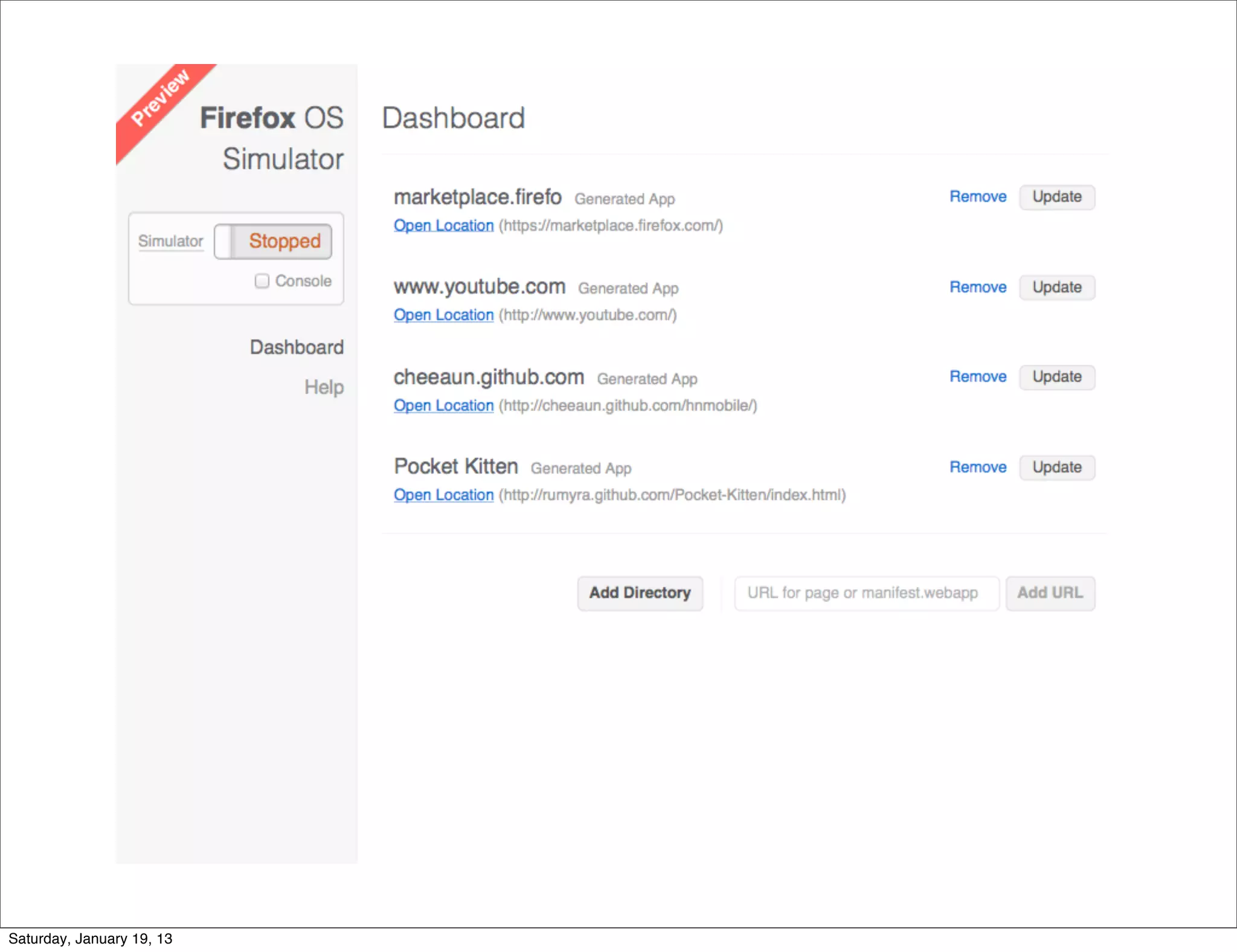 Saturday, January 19, 13
 