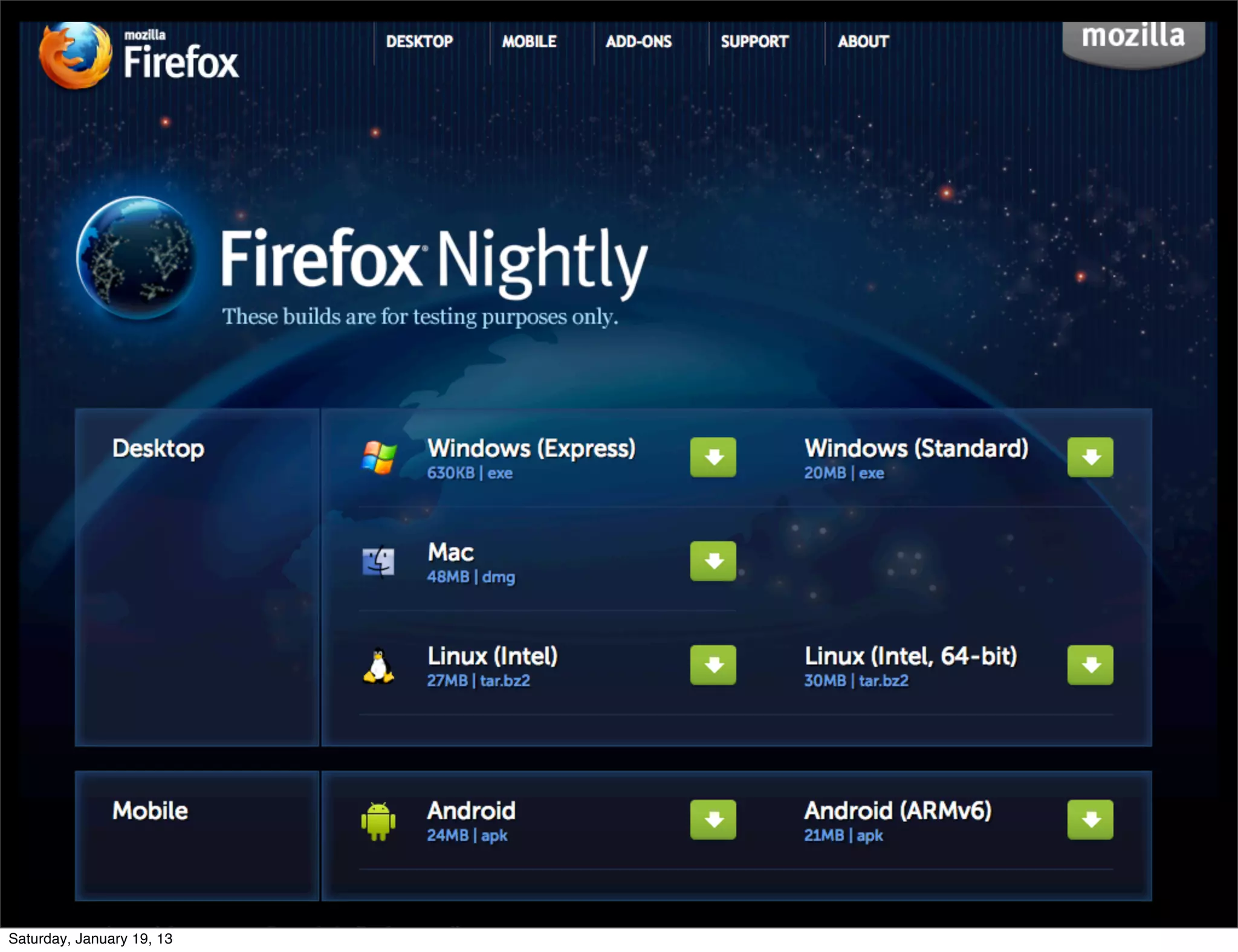 Saturday, January 19, 13
 