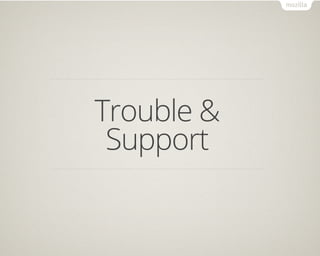 Trouble &
 Support
 