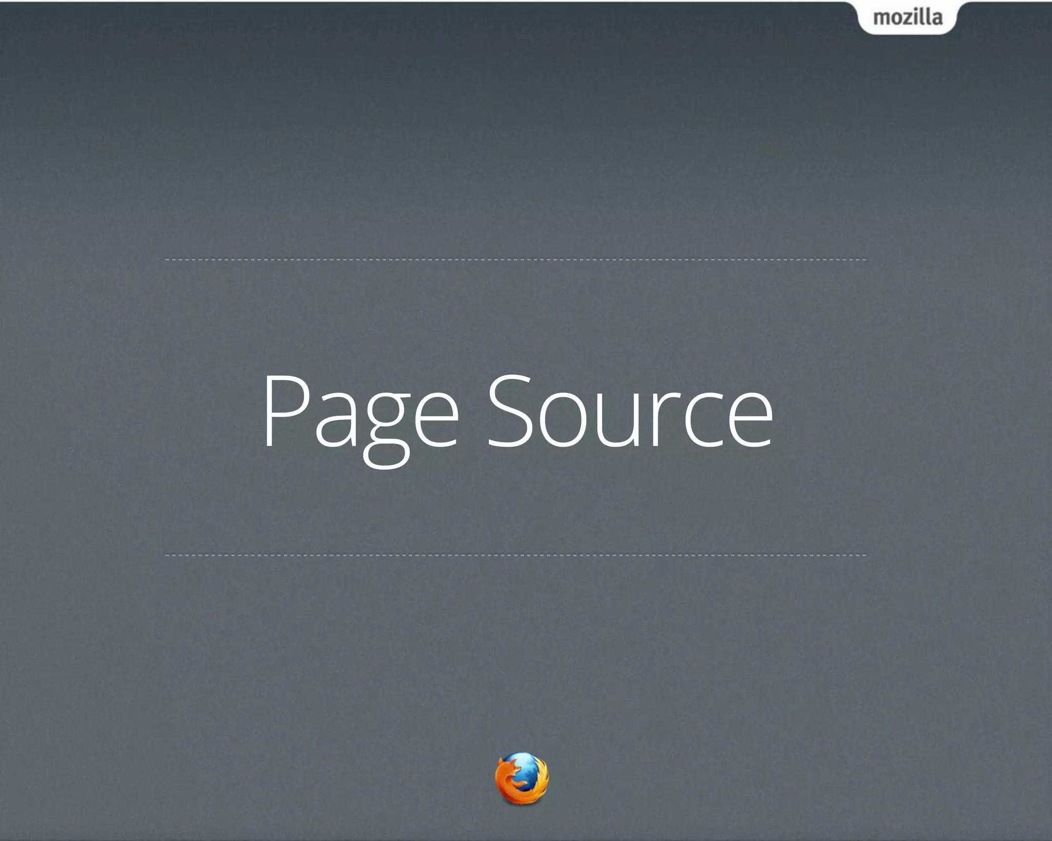 Page Source
 