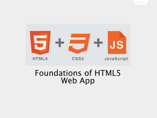 Foundations of HTML5
Web App
 