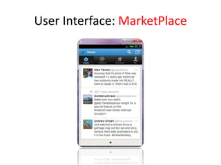 User Interface: MarketPlace
 