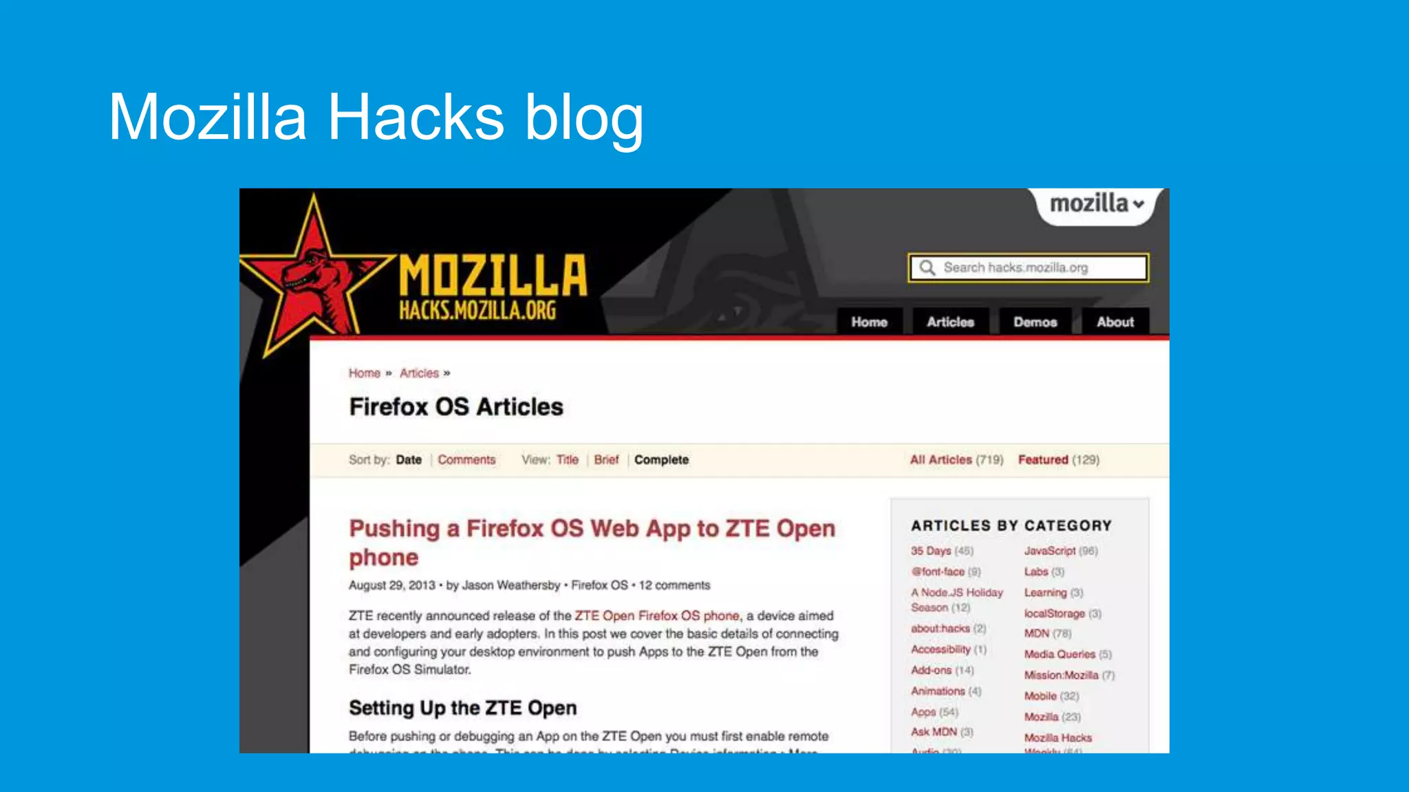 Mozilla Hacks blog

 