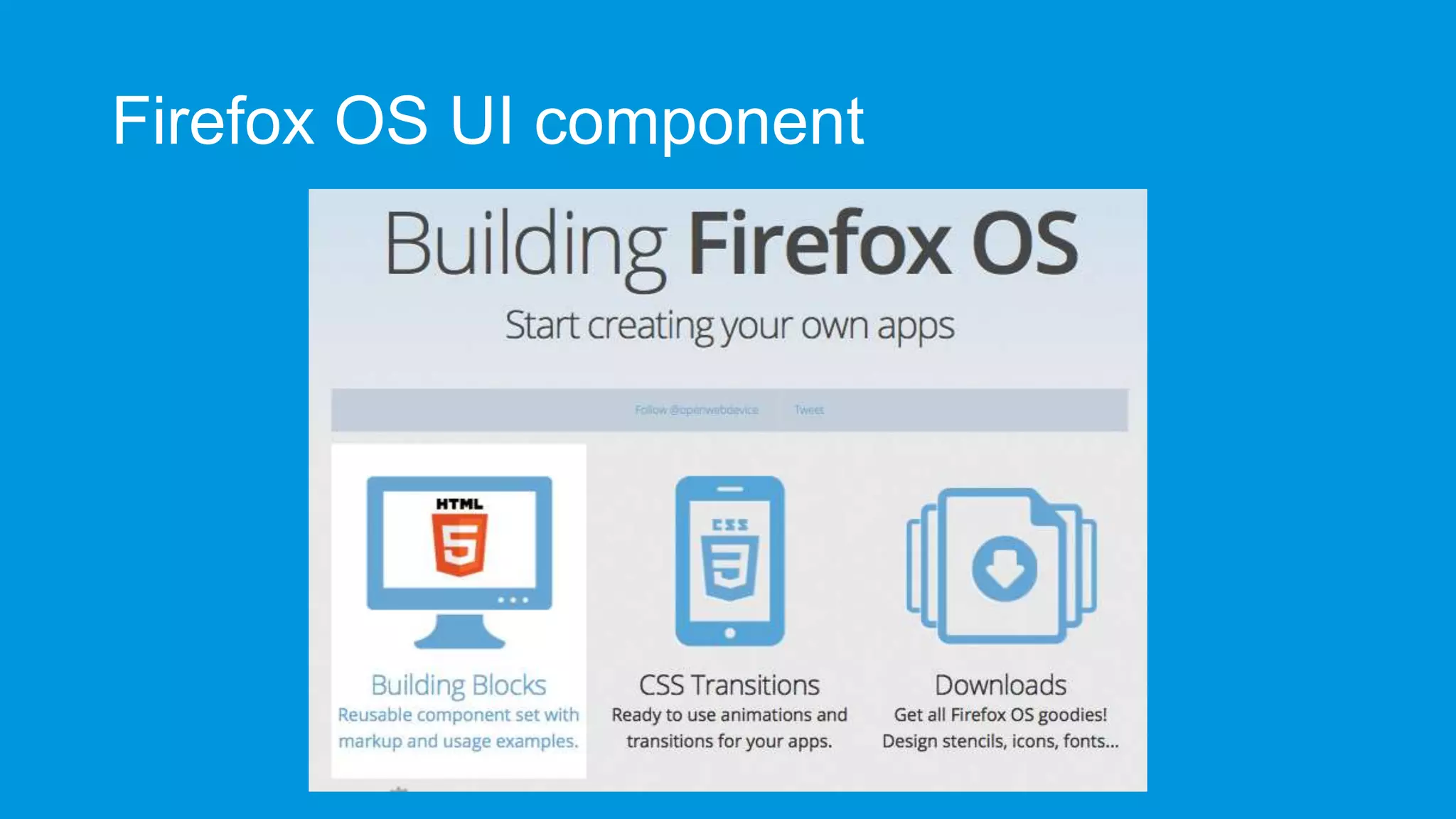 Firefox OS UI component

 