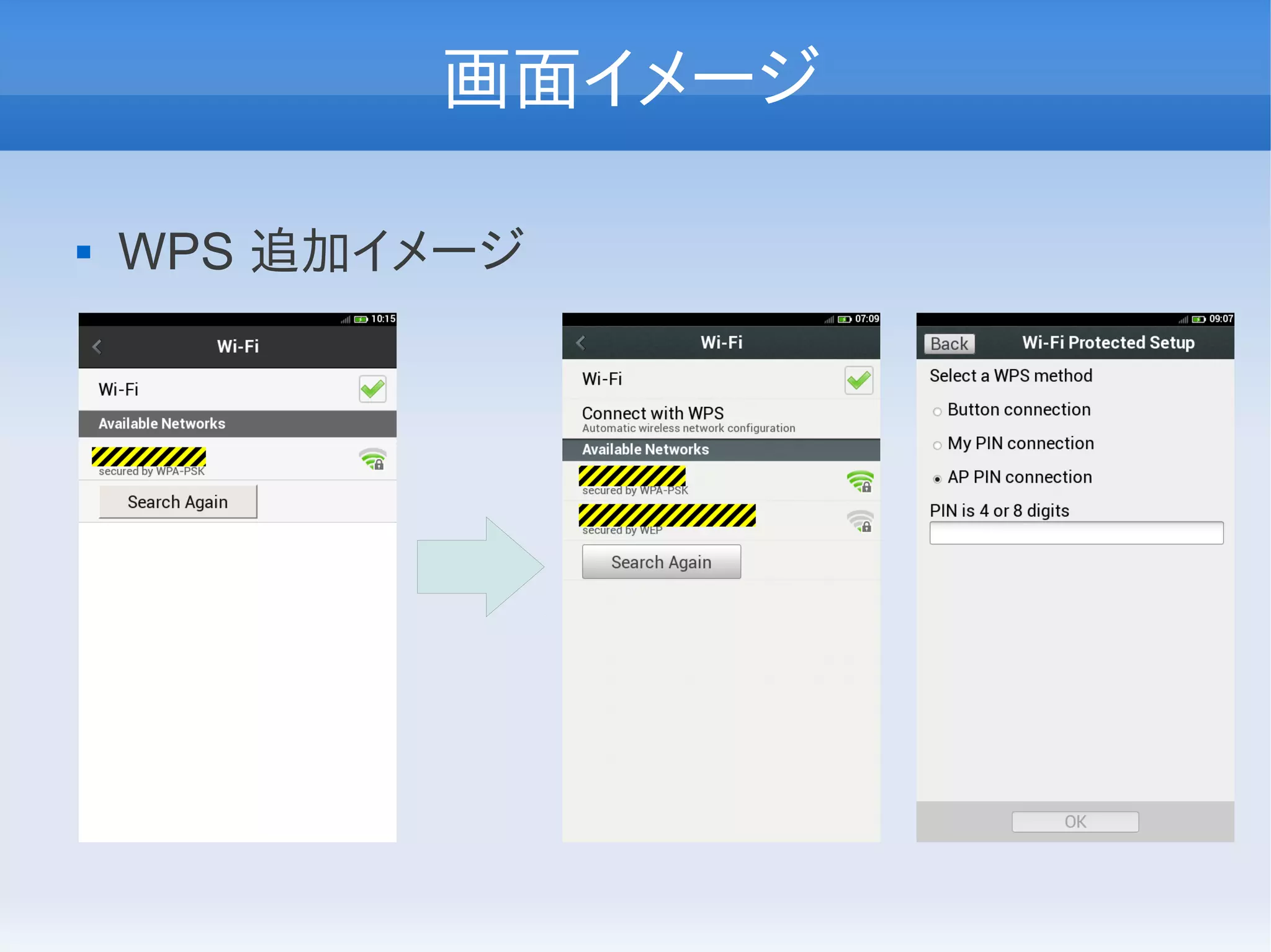 画面イメージ

   WPS 追加イメージ
 