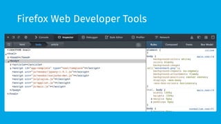 Firefox Web Developer Tools
 