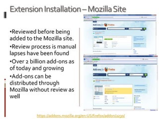 Mozilla Platform XPCOM:Cross platform component model from Mozilla.Nerve center of the Mozilla platform.XPCOM  has some Similarity to CORBA and Microsoft COM. 