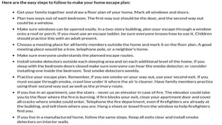 What should One DO, if fire broke out Building Technology
 