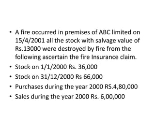 Fire insurance claim | PPTX