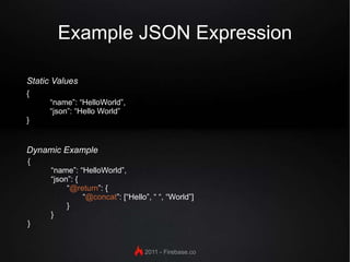 What is Fire.js? Use JSON Documents that orchestrate asynchronous tasks called  Expressions 