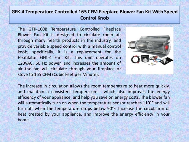 Fireplace Blower Kits