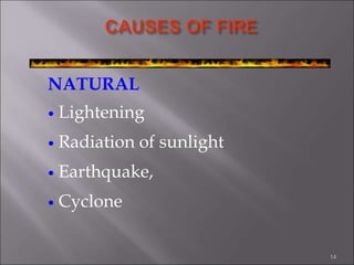 NATURAL
 Lightening
 Radiation of sunlight
 Earthquake,
 Cyclone
14
 