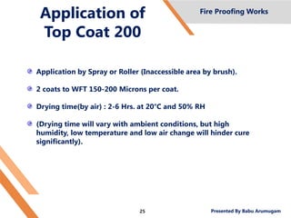 Fireproofing Processes Fire Proofing works | PDF
