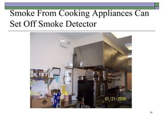 18
Smoke From Cooking Appliances Can
Set Off Smoke Detector
 