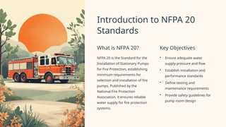 Fire Pump Systems NFPA-20 Installation Standard | PPTX