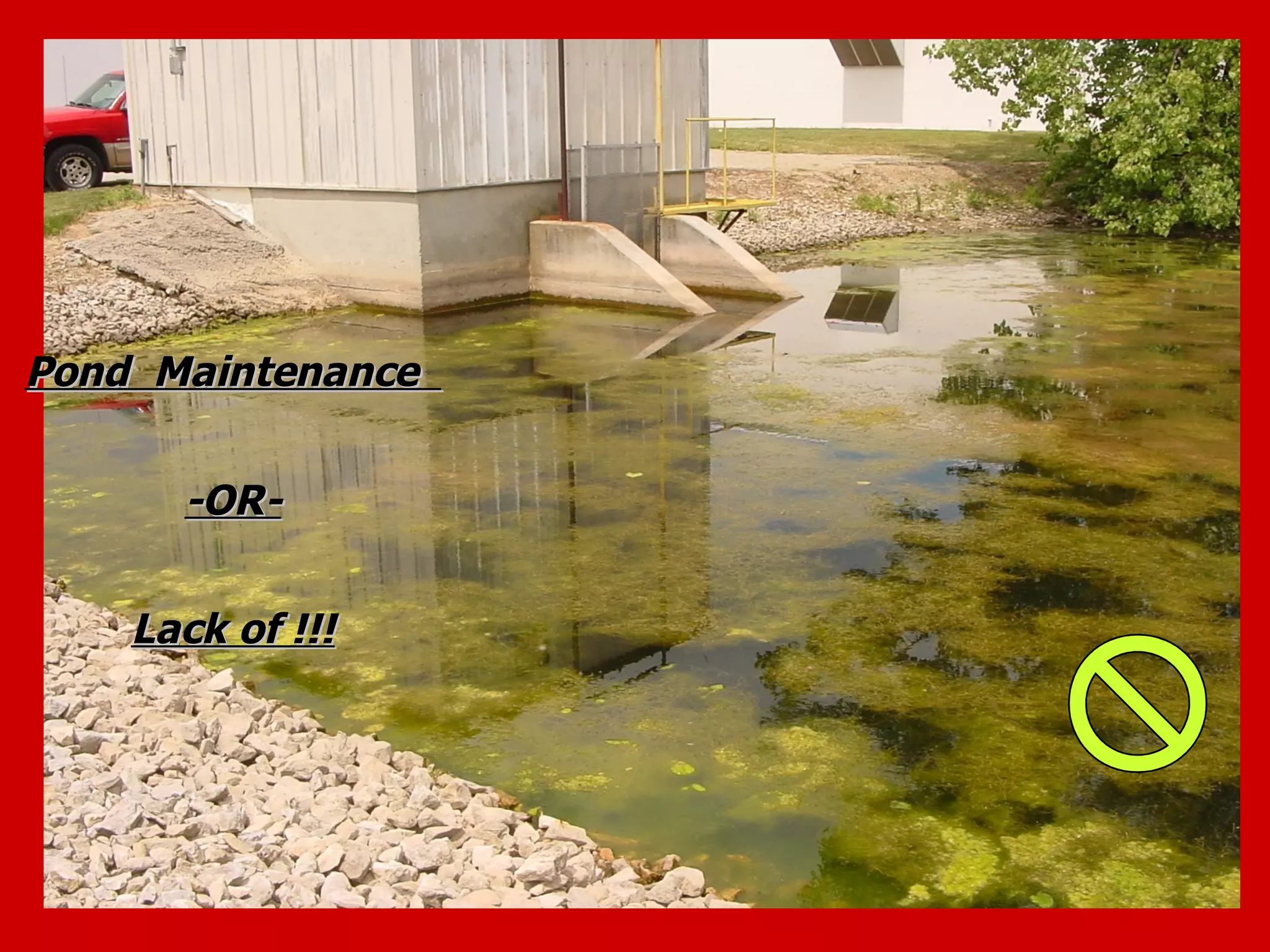 Pond MaintenancePond Maintenance
-OR--OR-
Lack of !!!Lack of !!!
 