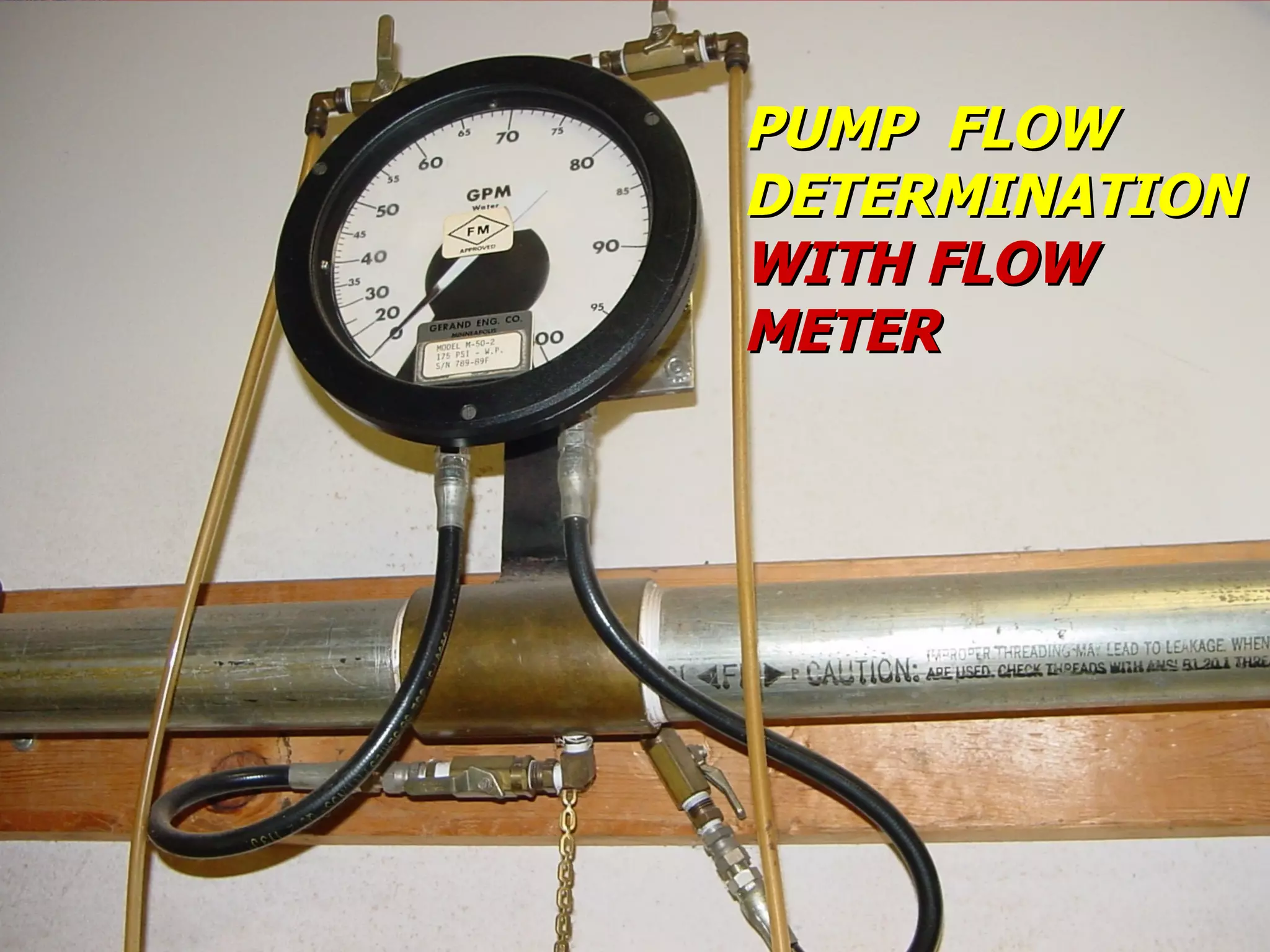 STATE of OHIO FIRE SCHOOL - BGSU 11
PUMP FLOWPUMP FLOW
DETERMINATIONDETERMINATION
WITH FLOWWITH FLOW
METERMETER
 